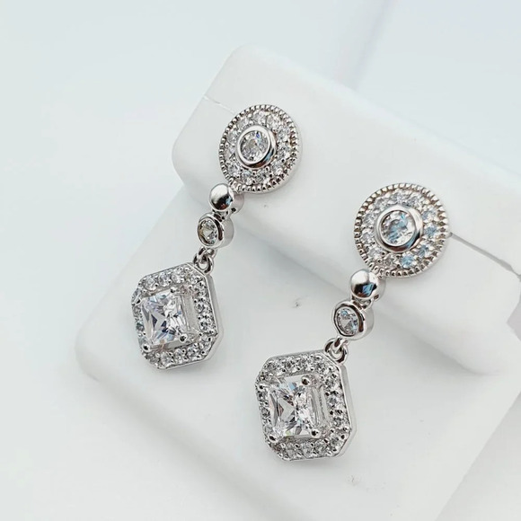 "925 Sterling Silver Cubic Zirconia Earrings, U19254851 - Picture 7 of 11